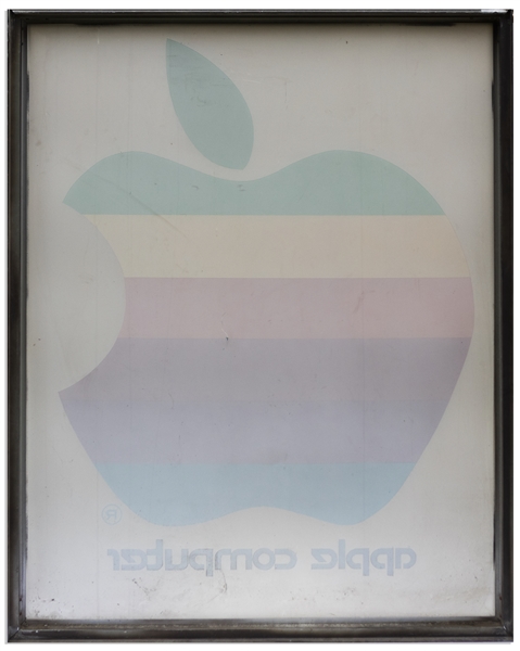 Original Apple Computer, Inc. Signs Measuring Over 4' x 5' -- One of the Earliest Apple Retail Signs, Circa 1978